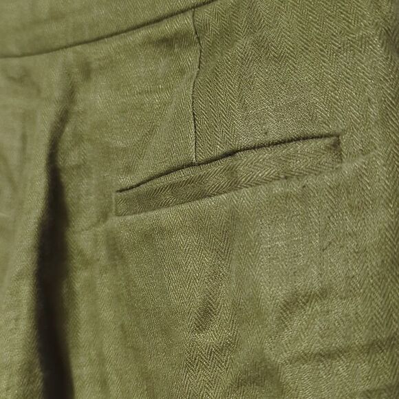 J. Crew Green Linen Bermuda Shorts - Picture 5 of 7